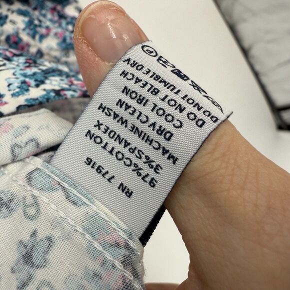 Duchamp London Shirt Men's Size XL 17 1/2 Floral Button Front slim fit stretch - Picture 5 of 7